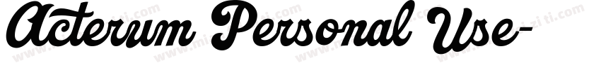 Acterum Personal Use字体转换